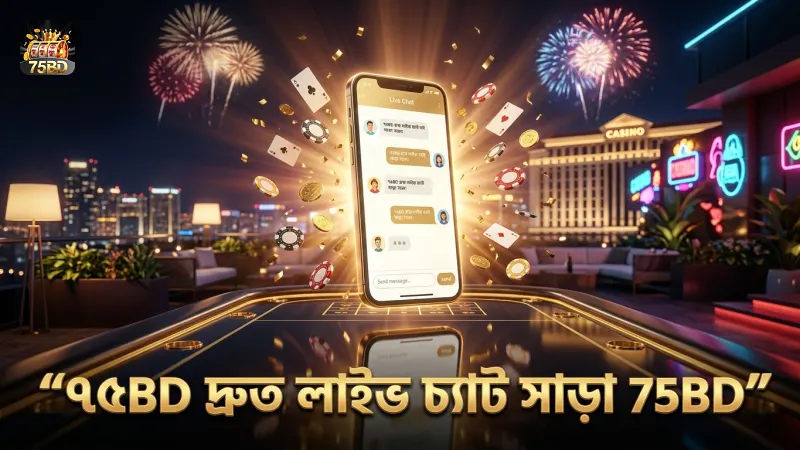 ৭৫BD লাইভ চ্যাট গড়ে দুই মিনিটের মধ্যে সাড়া দেয়।